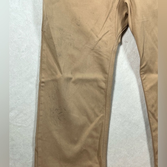 Distressed Mountain Khakis 36W 34L Slim Tailored British Khaki Performance Pants - Picture 3 of 15